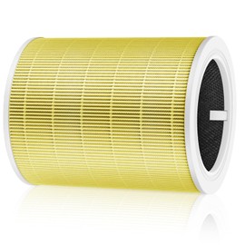 sieloonger Replacement Air Filter Core 600S Compatible with LEVOIT Core 600S Core 600S-RF AIR Purifier,H13 True HEPA 3-in-1 Replacement Filter, Efficiency Activated Carbon,1-Pack(YELLOW)