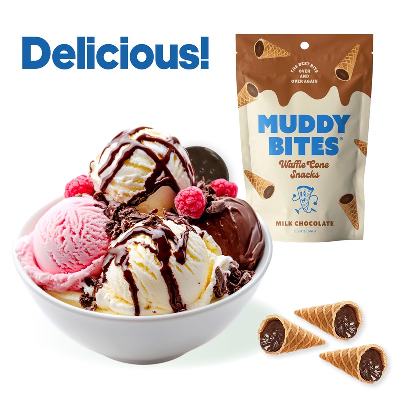 P&V Milk Chocolate Waffle Cone Snacks – 2.33oz Pouch (Pack