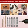 9 PCS Damaged Screw Extractor Set,6 PCS HSS 6542 Screw