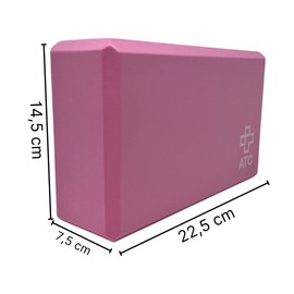 ATC Handels GmbH Yoga Block Aid for Asanas, Pilates and Yoga Exercises - Stretch Block, Yoga Block, Yoga Brick, Pink
