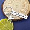 Wherever You Go Keychain Traveling Keychain Airplane Fly Safe Key
