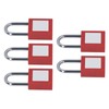 5 Set Lockout Tagout Locks Chrome Plated Nylon Loto Safe