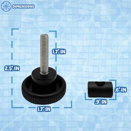 Poolzilla 2-Pack Swivel Knob Nut, Compatible with Hayward Super Pump SP1600X5, SP1605X7, SP1607X10, SP1608X10, SP1610X15, SP1611X15