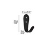 Mokife Pack of 8 Coat Hooks Black Matt Stainless Steel