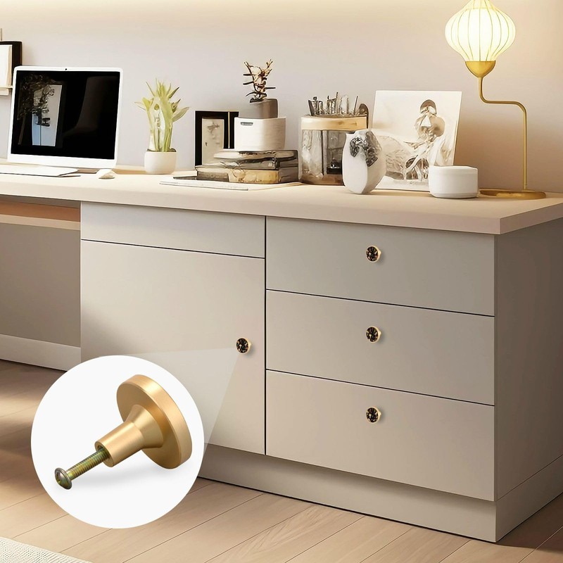 YETTASBIN Forest Mushroom Cabinet Knobs 4 Pack, Round Drawer Dresser