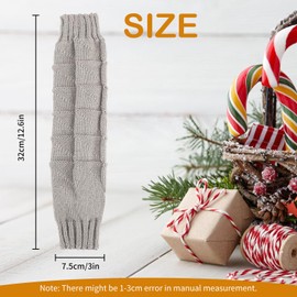 SooGree Arm Warmers Long Fingerless Gloves Knit Wrist Warmers, Gray, W8325