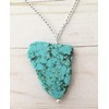 Turquoise Pendant Necklace with 32 inch Silver Chain