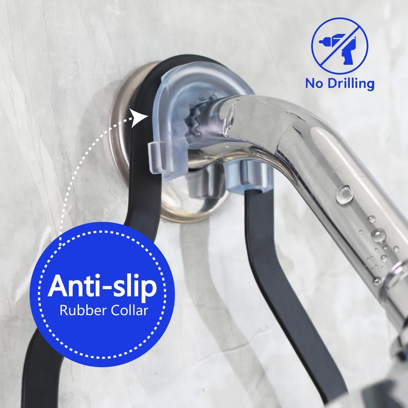 Over the Shower Head Caddy No Drilling black shower caddy