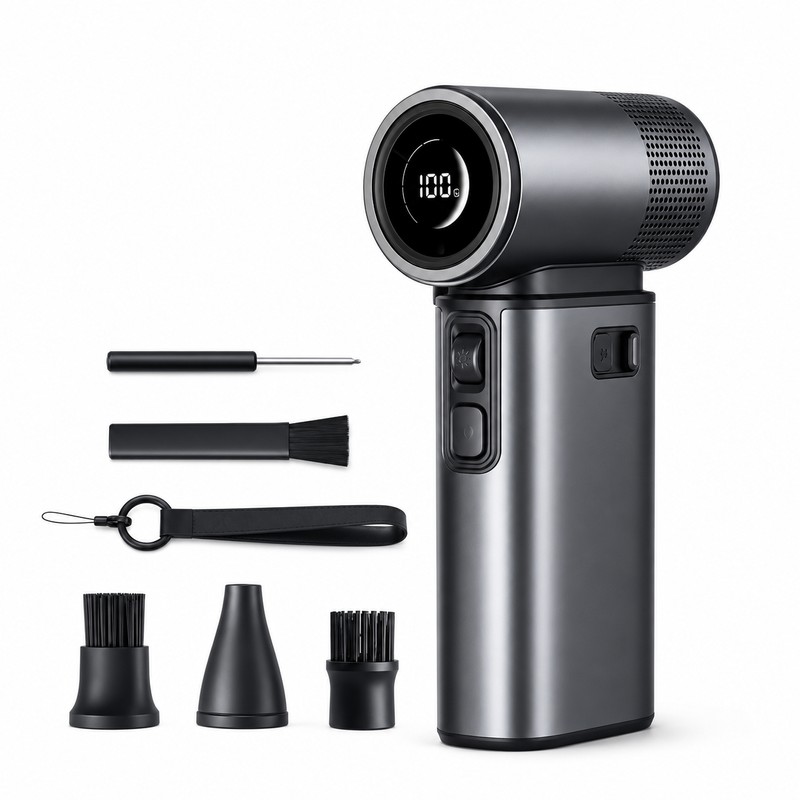 Powerful Handheld Turbo Fan for Outdoor Cooling – Rechargeable 100-Speed