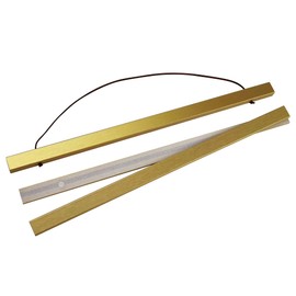 Bluesun 12 inch Magnetic Poster Hanger Frame, 12x16 12x18 12x24 Magnet Canvas Artwork Print Dowel Poster Hangers Frames Hanging Kit(12 inch, Gold)