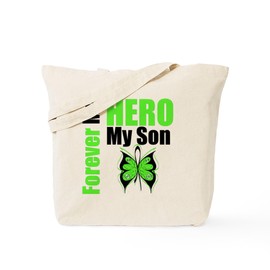 CafePress Lymphoma Hero Son Tote Bag Reusable Natural Beige Canvas Shopping Bag