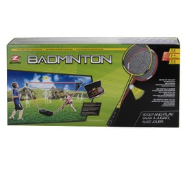 Zume Games Portable Badminton Set with Freestanding Base – Sets Up on Any Surface in Seconds – No Tools or Stakes Required