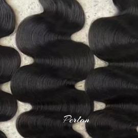 RAW Indian Baby Curly 100% Human Hair Extensions Bundlesstyle: Natural Wave, color: Black, Stretched Length: 20 Inches