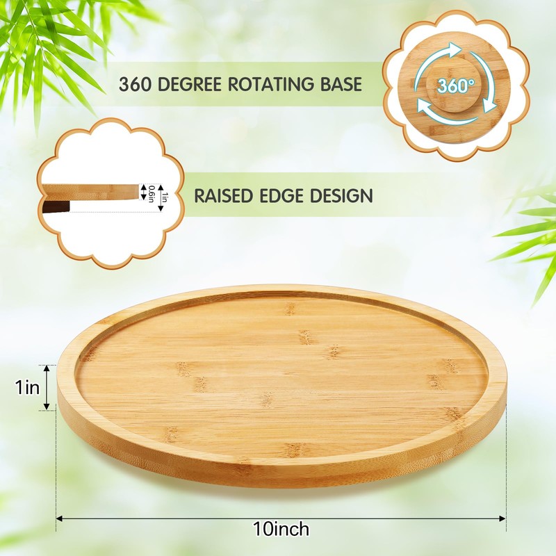 Mumufy 6 Pcs Lazy Susan Organizer Lazy Susan Turntable Organizer