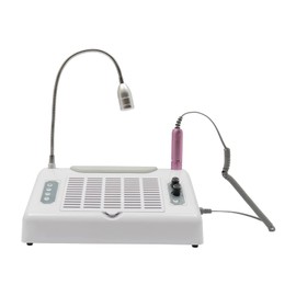 DNYSYSJ 5 in 1 Manicure Machine for Nails Professional with Nail Drill,Nail Dryer Dust Collector,LED Desk Lamp,Hand Cushion for Nails Salon & Home Manicure