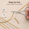 4 Packs 24 Strips Nail Chains for Nail Art Gold