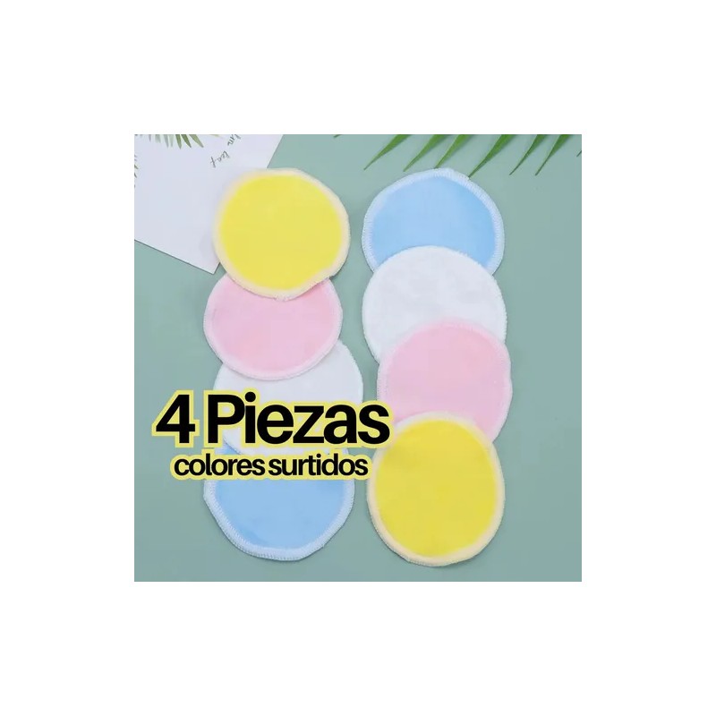 Almohadillas Desmaquillantes Reutilizables Microfibra 4pz F