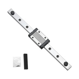 200mm MGN12 Linear Rail Guide with MGN12H Stainless Steel Black Carriage Block for DIY 3D Printer and Machines(Type H,200 mm)