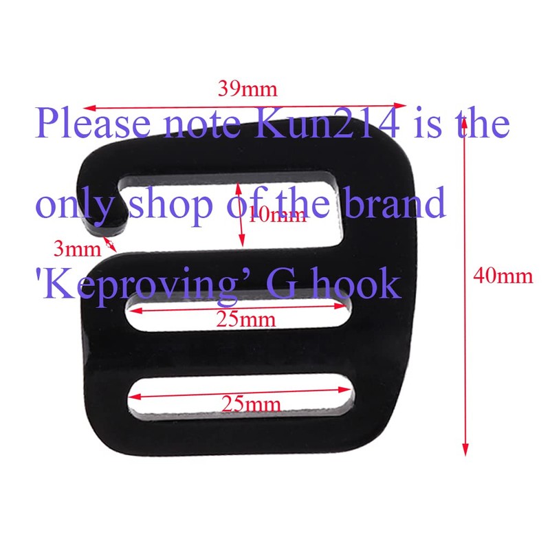 Adjustable 25mm Buckles for Webbing Slide Buckles Aluminium G Hook for Backpack Luggage Strap Webbing  (4 Pairs)