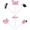 12 PCS 2025 Graduation Centerpiece Sticks Diploma Grad Cap Class