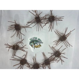 Blind Guy Baits 7 pcs Dice Baits Cocoa Candy with Orange and Blue glitters  W/ Rattlers  Bin 12