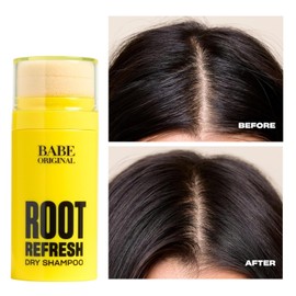 BABE ORIGINAL Root Refresh Dry Shampoo Powder for Clean & Volumized Hair| Instantly Absorb Oil & Odor | Aerosol-Free & Talc-Free | Travel-Friendly | Nourish Scalp with Aloe Vera, Caffeine & Arrowroot