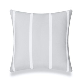 Hofdeco Patio Indoor Outdoor Pillow Cover ONLY for Backyard, Couch, Sofa, Gray Wide Striped, 20" x20“