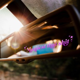 Set 3Pcs Manifest That Sh*t Rearview Mirror Decal - Funny, Positive Inspiration Stickers - Selflove Motivation Sticker for Water Bottle Kindle - Vinyl Waterproof 4 Inches Car Decals