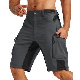 Cycorld Men's MTB Cycling Shorts, Quick-Drying Mountain Bike Shorts with 4D Seat Padding, Elastic, for Outdoor Sports