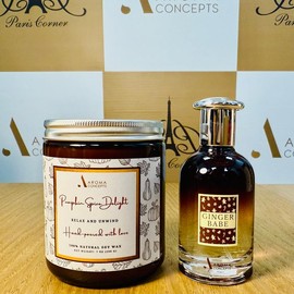 BUNDLE Ginger Babe EDP Perfume & CANDLE Pumpkin Spice Delight by Aroma Concepts Unisex Fragrance