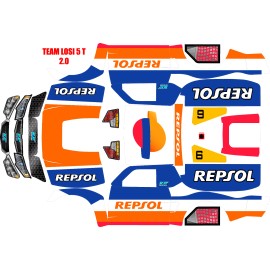 JUST RC WRAPS Losi 5iveT 2.0 5t HPI hoonage rovan  wrap decals stickers rc wrap RPL ORANGE