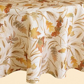 Raebel Ø 150 cm Round Tablecloth - Pattern Print ''Autumn Leaves''