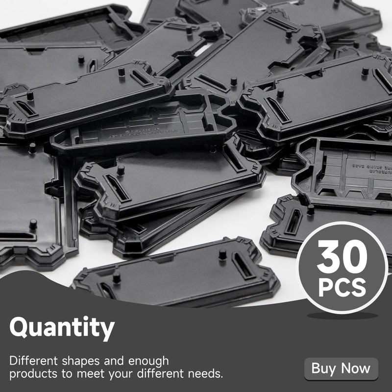 NC EBCO 30 Pieces Action Figure Display Stands Black Doll