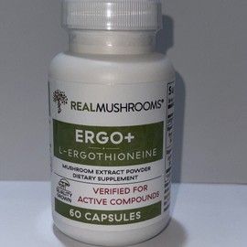 Real Mushrooms Organic Ergo+ Ergothioneine Antioxidant Pure Vegan 60 caps NEW