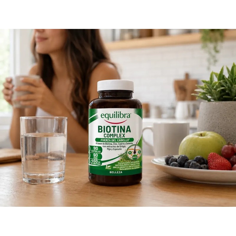 Biotina Complex Equilibra 90 Cáps Fuerza Cabello Anticaída