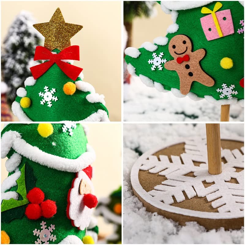 FINGOOO Christmas Miscellaneous Goods Tree Tabletop Figurine DIY Handmade Craft