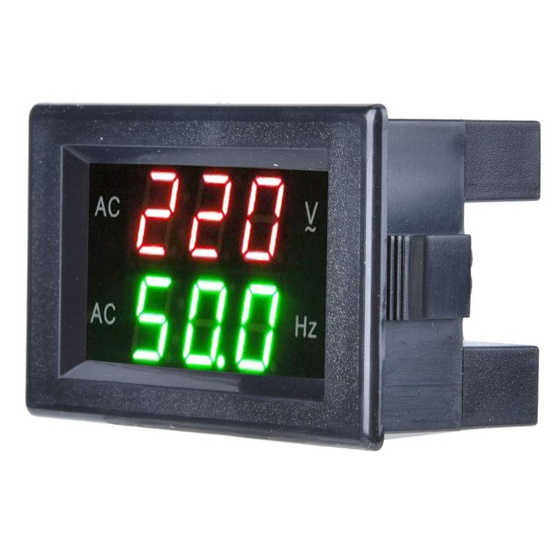 Voltage Frequency Meter, Generator Dual Display LED Digital AC Voltmeter