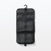 MUJI OHH39A4A Nylon Mesh Hanging Toiletry Case, Black, Approx. 8.3
