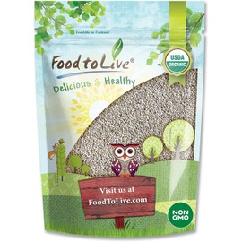 Food to Live - Organic White Chia Seeds, 2 Pounds - Whole, Raw, Kosher, Keto, Sirtfood, Vegan, Bulk. Rich in Omega 3, Omega 6, Dietary Fiber, Protein