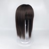 LesafeV Silk Base 16 inch Synthetic Topper with Neat Bangs