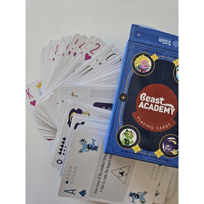 Beast Academy Playing Cards - Fun Math Challenges for Gifted