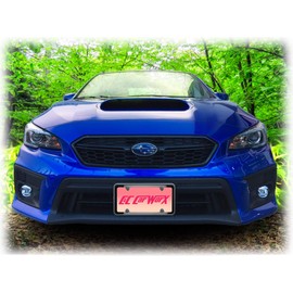 C&C Car Worx Front and Rear License Plate Brackets and 2 Black Stainless Steel Frames to fit 2018 2019 Subaru WRX & STI at Special Bundled Discount