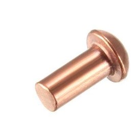 3/16 X 3/8 Round Head Copper Rivets; 100 PCS Box
