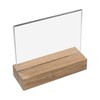 HMF 46941 Acrylic Table Stand with Wooden Base DIN A6