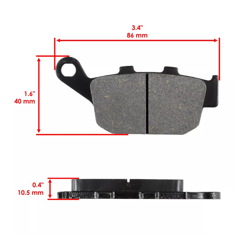 Caltric Front Rear Brake Pads for Honda CTX700 CTX700D CTX700N