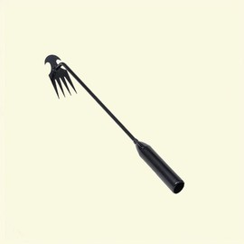 TACHMONTY Garden Tools for Weeding, Hand Weeder Tool Uprooting Weeding Tool [4 Teeth] for Vegetable Gardening Backyard Farm Planting & Weeding (15.75 inch)