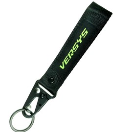 Decal Story Motorcycle Keychain Metal Key Tag Label Ring Compatible With Kawasaki Versys1000 Versys650 X300, Black, Free