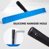 FOSHIO 15 inch Blue Windshield Squeegees, All-Purpose Streak-Free Silicone Squeegee