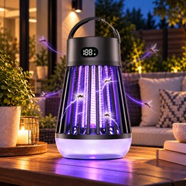 USB Rechargeable Electric Mosquito Lamp for Indoor & Outdoor Use – Portable 2-in-1 Electric Bug Zapper for Home & Travel