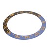 Ceramic Watch Bezel Insert 38mm Blue Black Base Gold Digit